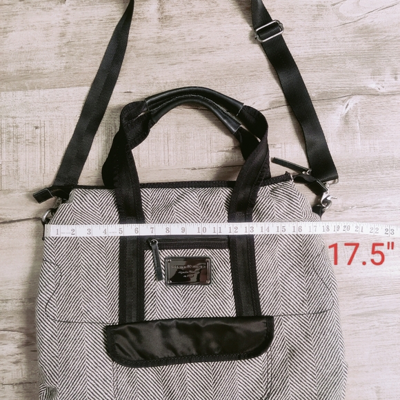 Lululemon Wool Tote Black Gray Pink Big Gym Yoga Laptop Shoulder Bag Vintage - Picture 3 of 13